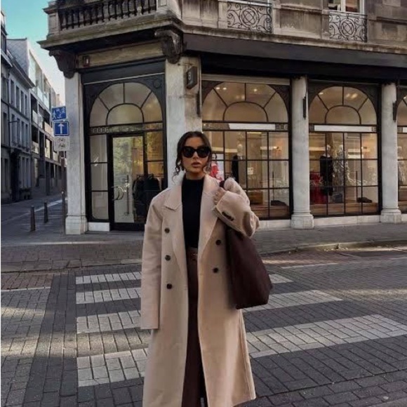 L'Academie Beige Wool Coat - Picture 3 of 5